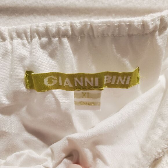 Preowned Gianni Bini White Cotton Eyelet Aline Skirt with Zipper Women's Siz - Picture 3 of 6